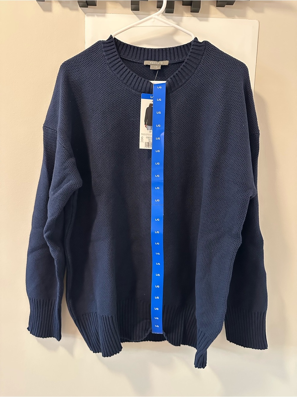 BNWT - Matty M Navy Blue Crewneck Sweater - Size L